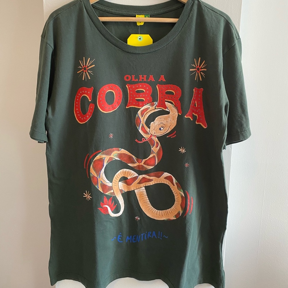 Anthropologie Farm Rio Vintage Green Tshirt - Picture 6 of 8